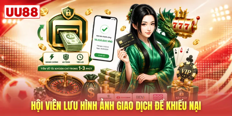 Hội viên lưu hình ảnh giao dịch để khiếu nại Hội viên lưu hình ảnh giao dịch để khiếu nại